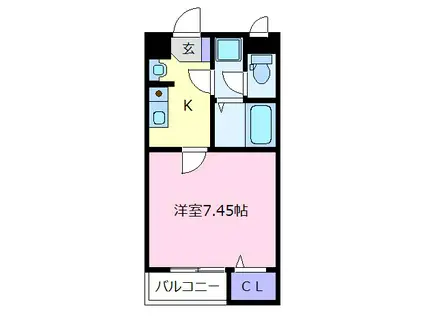 FSTYLE天美南(1K/4階)の間取り写真