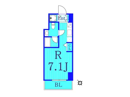 ドールマウスタワー(ワンルーム/6階)の間取り写真