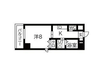 BERG IZUMI(1K/3階)の間取り写真