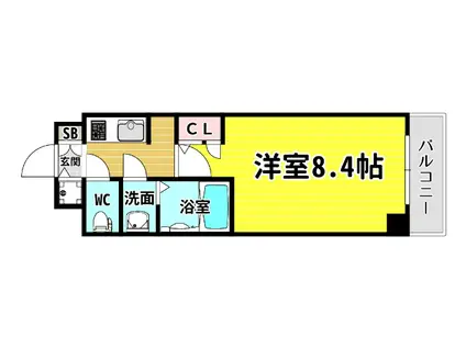 サムティ本町AGE(1K/11階)の間取り写真