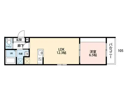 JR常磐線 金町駅 徒歩8分 3階建 新築(1LDK/1階)の間取り写真