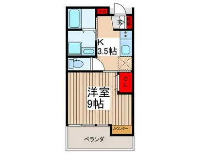 杜のアパートセカンド(1K/1階)の間取り写真