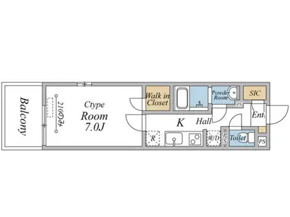 船橋市飯山満町2丁目工事(1K/1階)の間取り写真