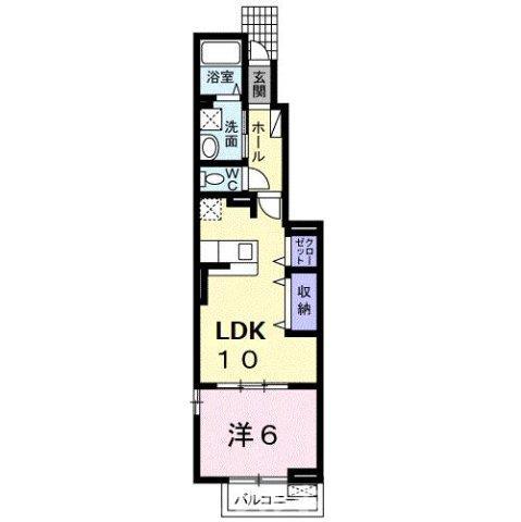 バニヤンツリー(1LDK/1階)の間取り写真