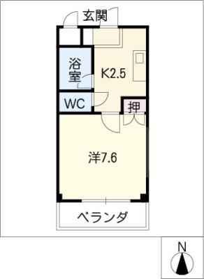 シェ・モア平針(1K/3階)の間取り写真