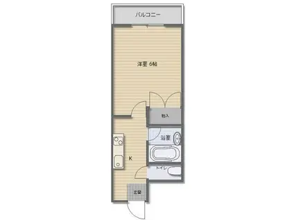 メゾン・ブラン(1K/4階)の間取り写真