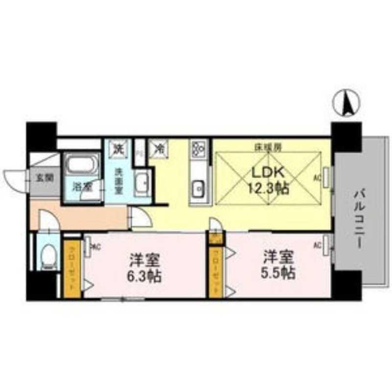 IBC RESIDENCE イースト(2LDK/11階)の間取り写真