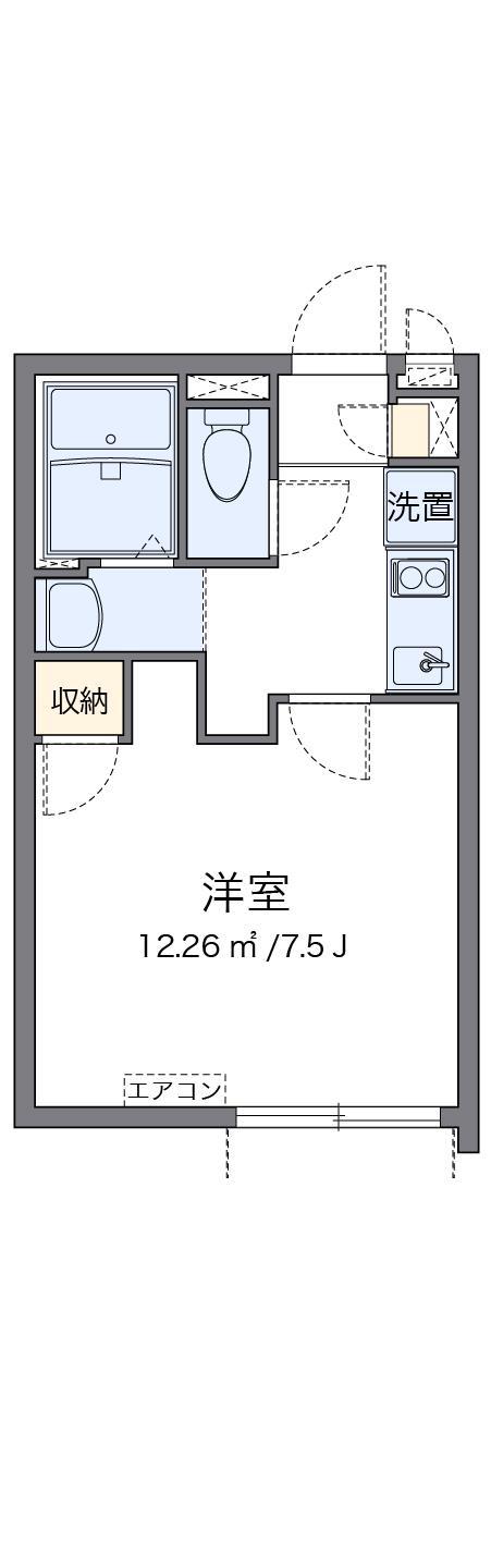 クレイノアークヴィラ(1K/2階)の間取り写真