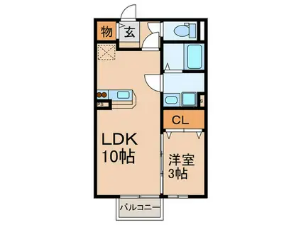 ソレイユ・ルヴァン(1LDK/1階)の間取り写真