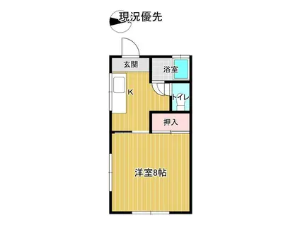 CIEL・I(1K/2階)の間取り写真