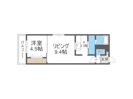 MCティンクII(1LDK/2階)の間取り写真