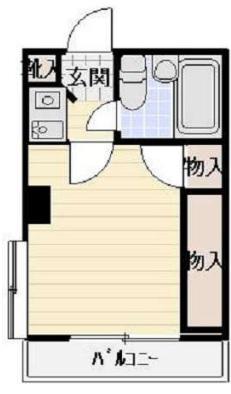 サンパレス矢向(1K/1階)の間取り写真
