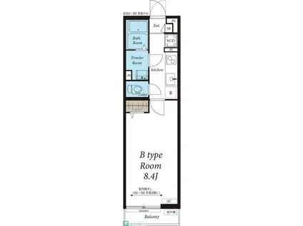 リブリ・リッツハウス藤崎(1K/3階)の間取り写真