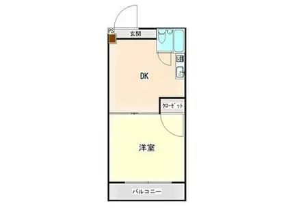 日電ビル(1DK/3階)の間取り写真