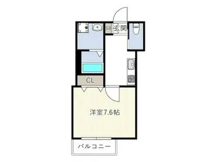 INOVE天白八幡山(1K/1階)の間取り写真