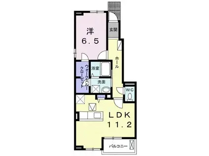 PRIMAVERAII(1LDK/1階)の間取り写真