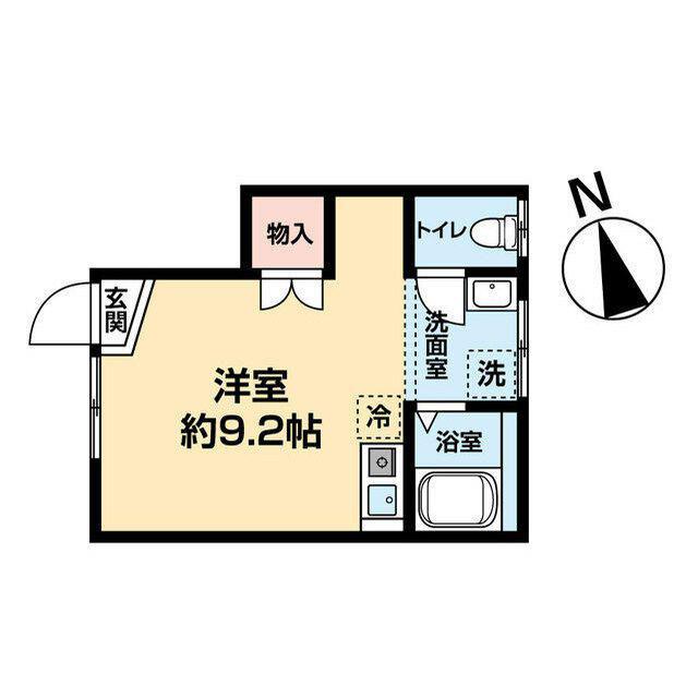 MQUARTO熊野前(ワンルーム/1階)の間取り写真