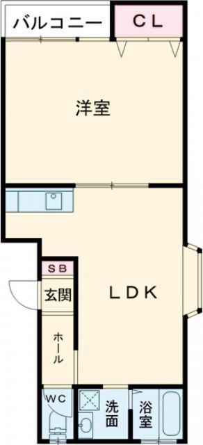 エスペランザ(1LDK/1階)の間取り写真