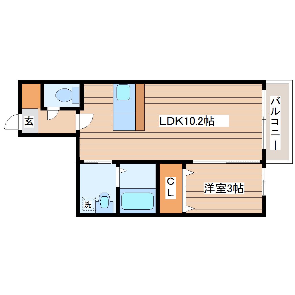 マノール(1LDK/1階)の間取り写真