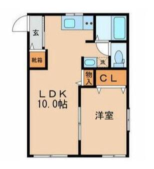 ヴィオラ・ハウス(1LDK/1階)の間取り写真