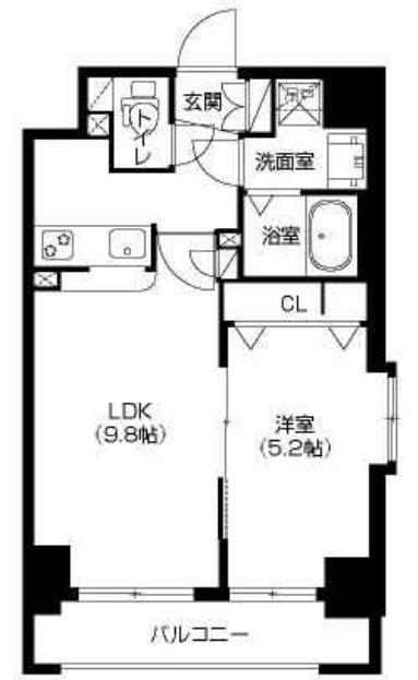 アーバネックス南森町(1LDK/9階)の間取り写真
