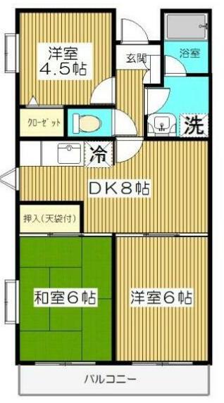 クレール渋谷壱番館(3DK/5階)の間取り写真