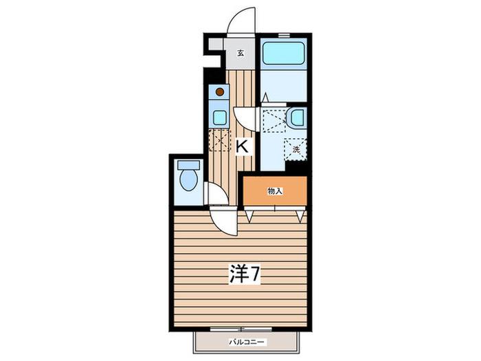ネクスト日吉(1K/1階)の間取り写真