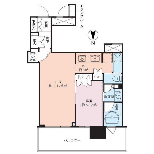THE TOYOSU TOWER(1LDK/14階)の間取り写真