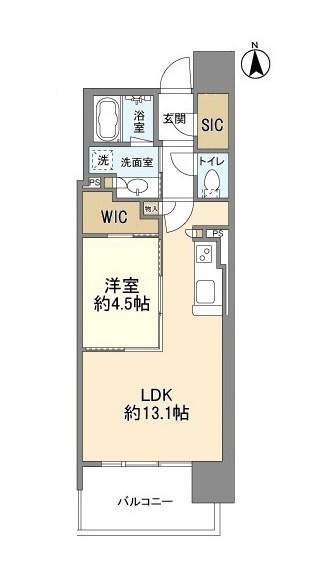 OPUS RESIDENCE SHINSAIBASHIサウス(1LDK/14階)の間取り写真