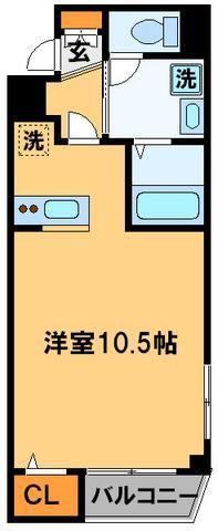 リベルテプレジール蘇我(1K/2階)の間取り写真