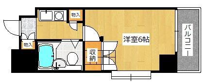 ロイヤルシャトー黒崎(1K/5階)の間取り写真