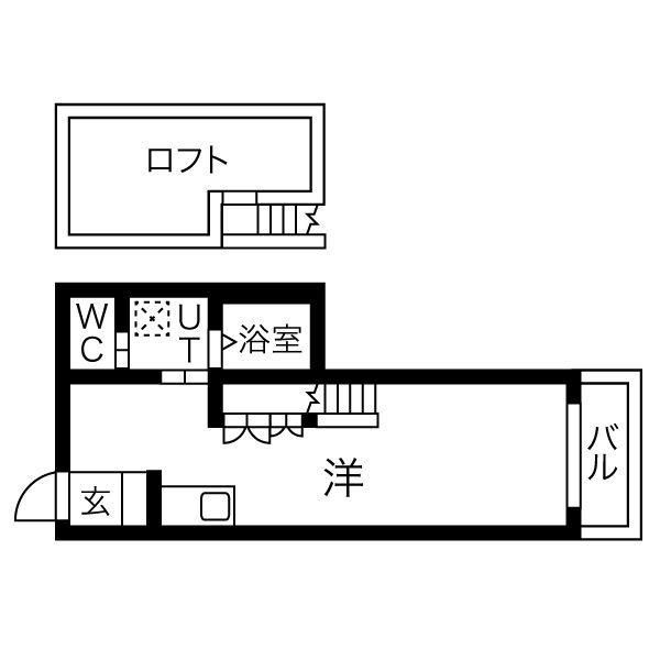 ESTUDIO 南脇(ワンルーム/1階)の間取り写真