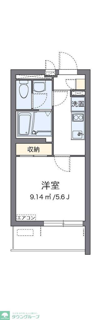 クレイノ錦(1K/3階)の間取り写真