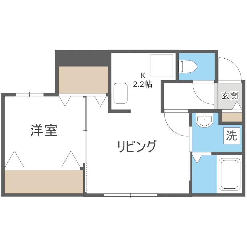 LA FORTE桑園 (1LDK/3階)の間取り写真