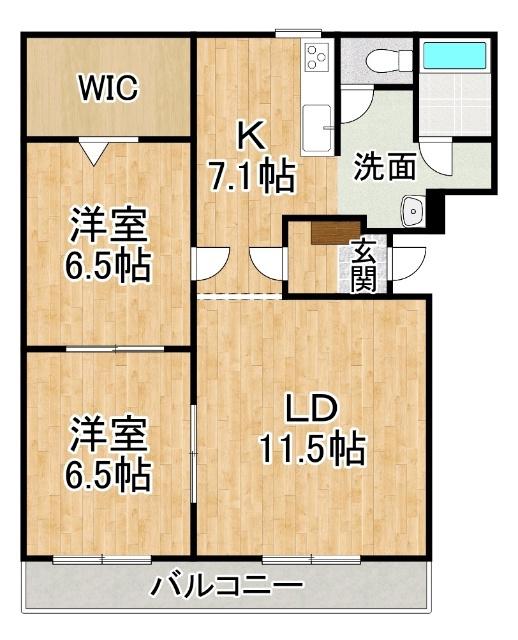 PRIMAVERA(2LDK/3階)の間取り写真