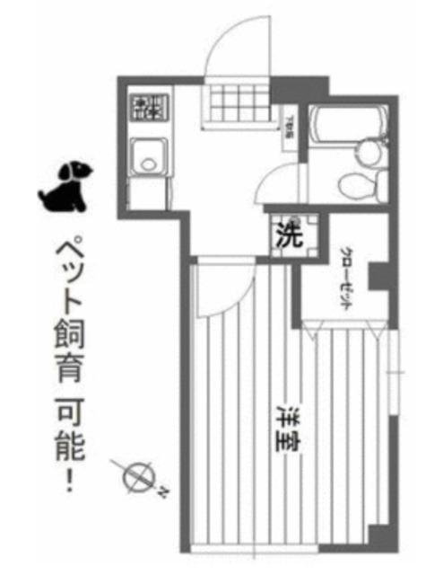 池上コーポレーション(1K/3階)の間取り写真