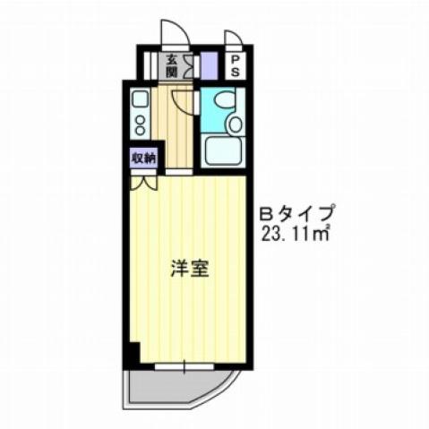アルファ京町(1K/7階)の間取り写真