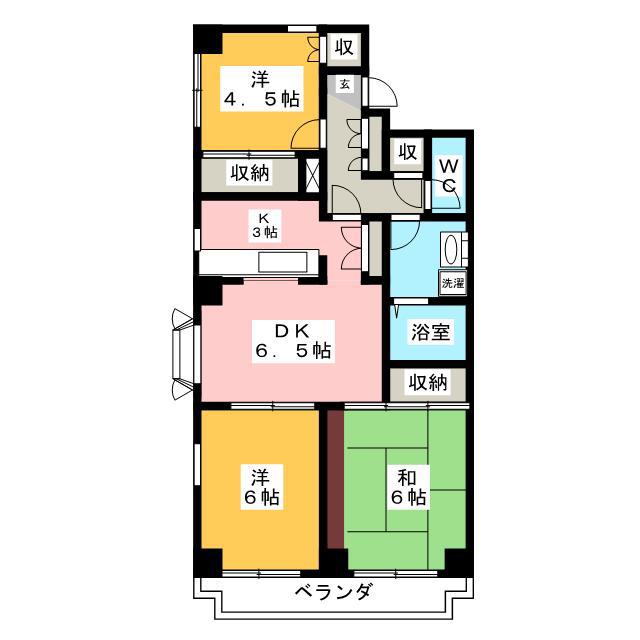 アネックスN(3LDK/3階)の間取り写真