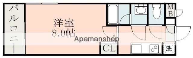 T・K BLD(1K/2階)の間取り写真