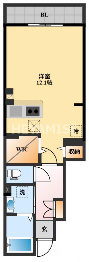 ジョイアポート(ワンルーム/1階)の間取り写真