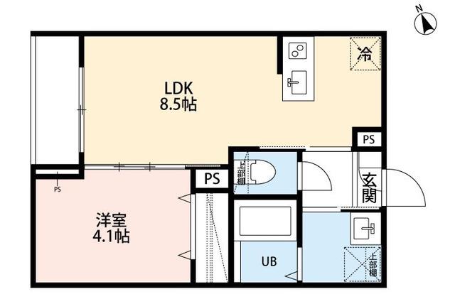 ROBOT HOME 上溝(1LDK/3階)の間取り写真