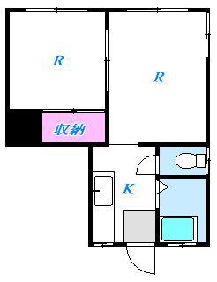 フォレストベイル綾瀬(2K/2階)の間取り写真
