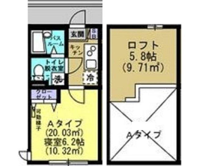 HOUZEN 12(1K/2階)の間取り写真