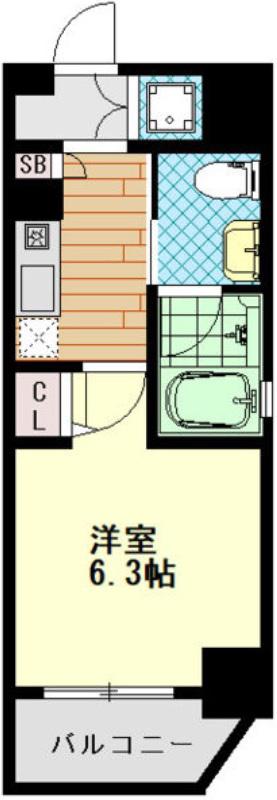 ネクストステージ本町(1K/4階)の間取り写真