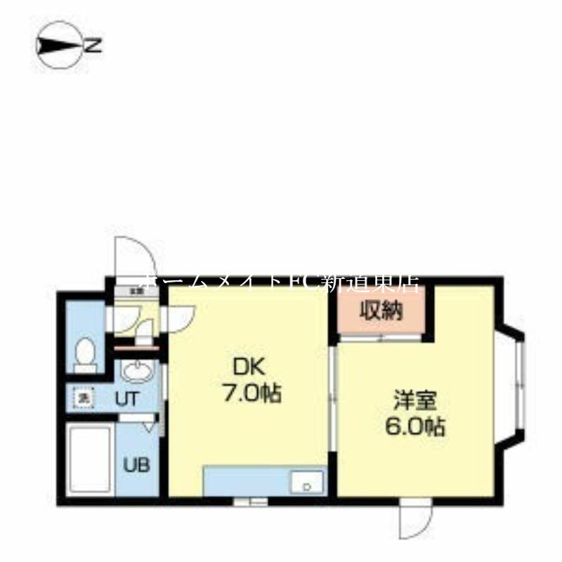 S-COURT17(1DK/1階)の間取り写真