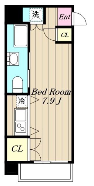 NEST -ネスト-(ワンルーム/2階)の間取り写真
