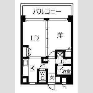 ラ・フォーレ駒川(1LDK/5階)の間取り写真