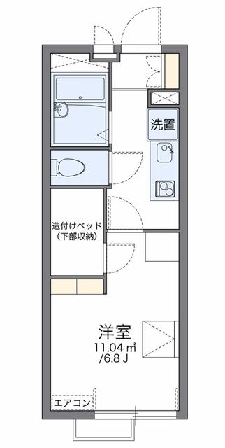 レオパレスCHACO(1K/2階)の間取り写真