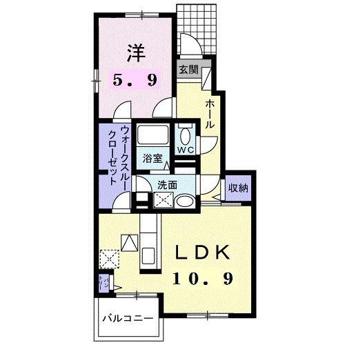 エミネンス(1LDK/1階)の間取り写真