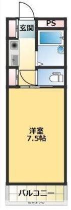 サクラメントハウス(1K/4階)の間取り写真
